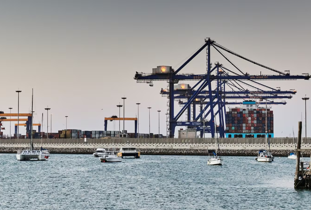 Walvis Bay deep-water port in Namibia, a strategic logistics hub for Southern Africa trade routes