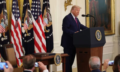 President Donald Trump delivers remarks at a peace accord signing, highlighting his administration's diplomatic efforts in global conflict resolution.