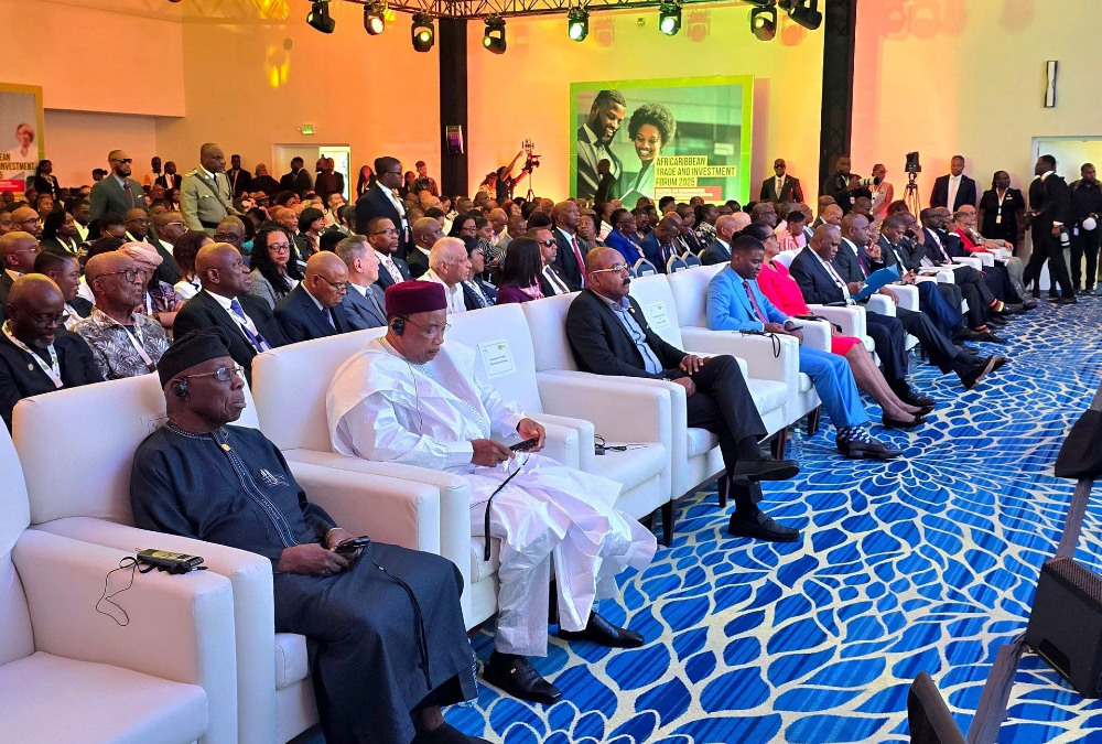 Afreximbank and Grenada officials at the opening of ACTIF2025 in St. George’s, highlighting Africa-Caribbean trade, investment deals, and economic cooperation between African and CARICOM nations.