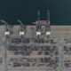 An aerial drone photo shows a view of the Lekki Port in Lagos, Nigeria, on Nov. 30, 2024. The Lekki Port and the Lekki Free Trade Zone are both located in the Lekki Peninsula of Lagos, Nigeria's largest city. The Lekki Free Trade Zone aims to become a new industrial city within Lagos, encompassing industries, commerce, trade, finance, and residential areas.