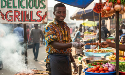 African entrepreneur working in informal business sector, highlighting challenges of formalization and barriers to growth.