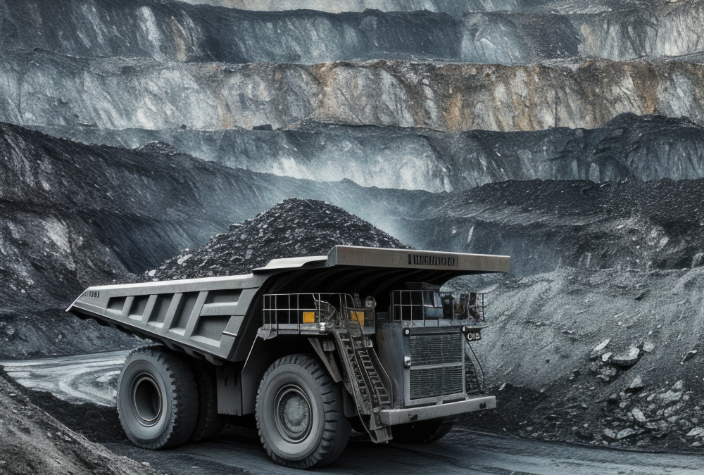 miners working in a cobalt pit in the Democratic Republic of the Congo, with hazardous conditions and environmental degradation in the background, symbolizing the global race for critical minerals in Africa