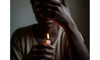 Portrait of a sexual violence survivor in the Central African Republic advocating for justice and healing amid ongoing conflict.