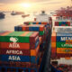 South-South trade: Cargo ships and containers symbolizing South-South trade between Asia, Africa, Latin America, and the Middle East.