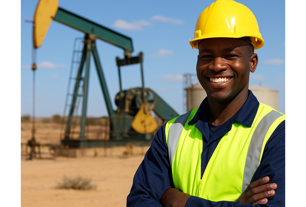 Namibian energy sector development with local workforce training, gender-inclusive hiring, and sustainable growth initiatives empowering communities.