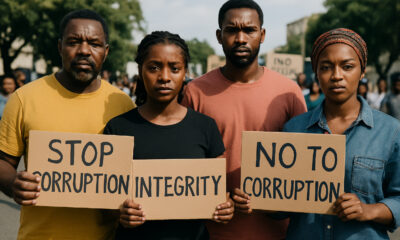 African people united against corruption, symbolizing moral courage, integrity, and the fight for justice and accountability across the continent.