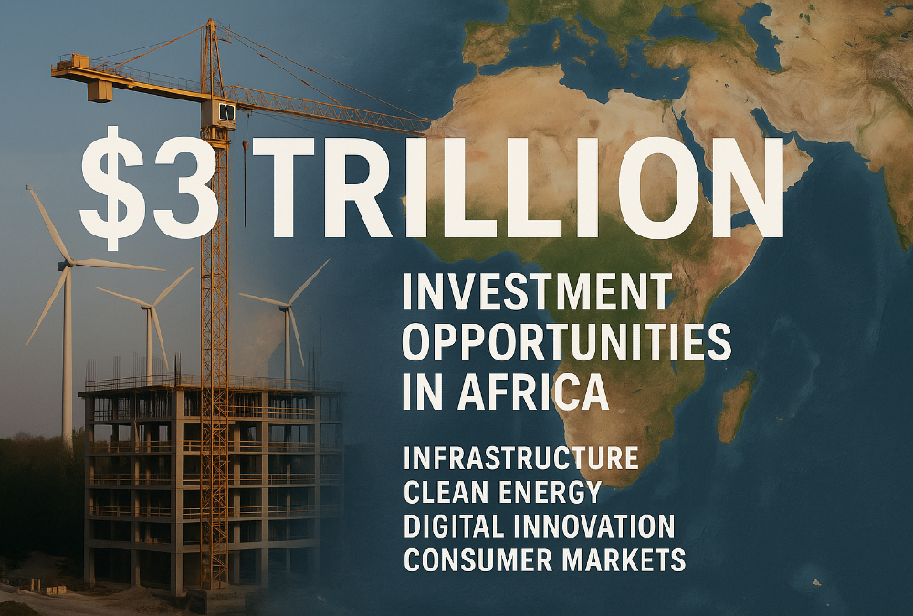 Africa investment opportunities 2025: Data-driven map showing $3 trillion in potential across infrastructure, clean energy, digital economy, and consumer markets