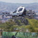 EHang EH216-S self-flying electric air taxi flying above Kigali, Rwanda during Africa’s first autonomous passenger flight.