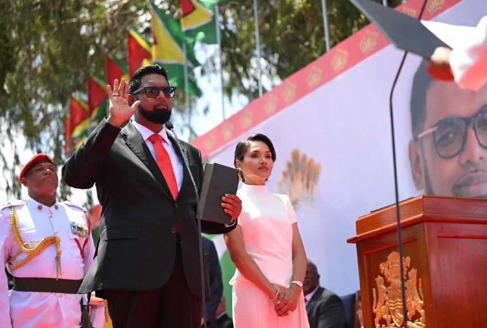 Guyana’s president sworn in for a second term as oil wealth transforms the nation