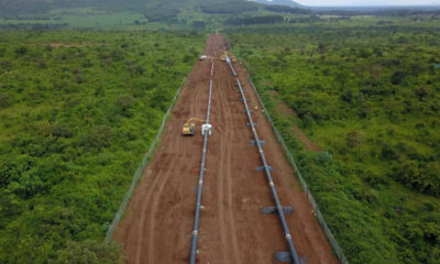 Construction site of the East African Crude Oil Pipeline (EACOP) in Uganda, linking Lake Albert oil fields to Tanzania’s Tanga Port