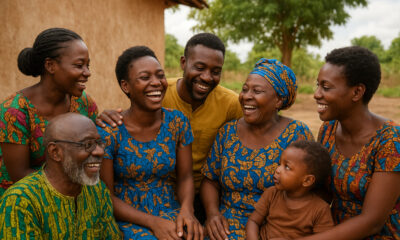 Modern African community gathering symbolizing collective well-being and social connection, reflecting the continent’s redefinition of development beyond GDP and traditional economic measures.