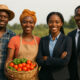 African citizens from different walks of life - farmers, market vendors, and young professionals - representing the need for inclusive economic opportunities across society.