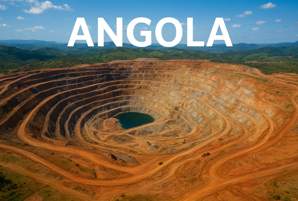 Aerial view of an Angolan copper mine, highlighting the country’s potential for economic growth and responsible resource management.