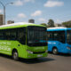 Electric buses by BasiGo and Roam operating in Nairobi, Kenya, powered by renewable energy as part of the country’s EV job growth initiative.