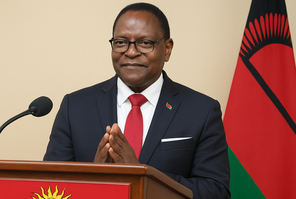 Malawi President Lazarus Chakwera acknowledging election defeat, symbolizing democratic change and the power of the people in Africa’s 2025 elections.