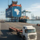 A cargo container being loaded onto a truck at a modern African port, symbolizing the increase in intra-African trade.