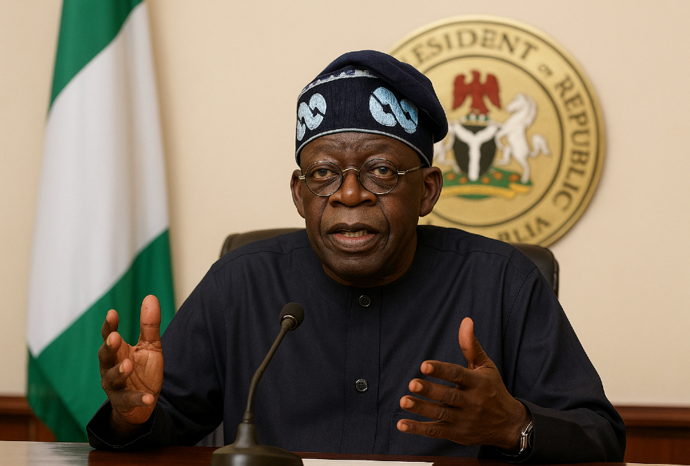 Nigerian president Bola Tinubu responding to U.S. concerns on religious intolerance amid herder - farmer conflicts in Nigeria.