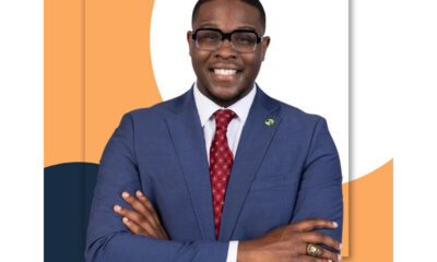 Jayden Williams, 22-year-old Clark Atlanta graduate, celebrating his election as the youngest mayor in Stockbridge, Georgia, after defeating incumbent Anthony Ford.