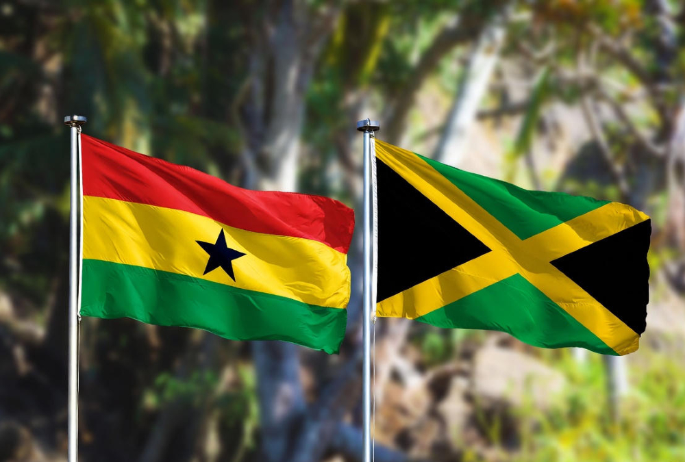 A symbol of partnership: Ghana and Jamaica collaborate on post-hurricane reconstruction.