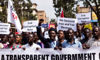 Protesters in an African nation demanding government accountability and democratic reforms