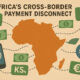 Illustration of Africa’s fragmented currencies and payment systems, showing multiple national currencies and digital payment challenges slowing cross-border trade and economic integration.