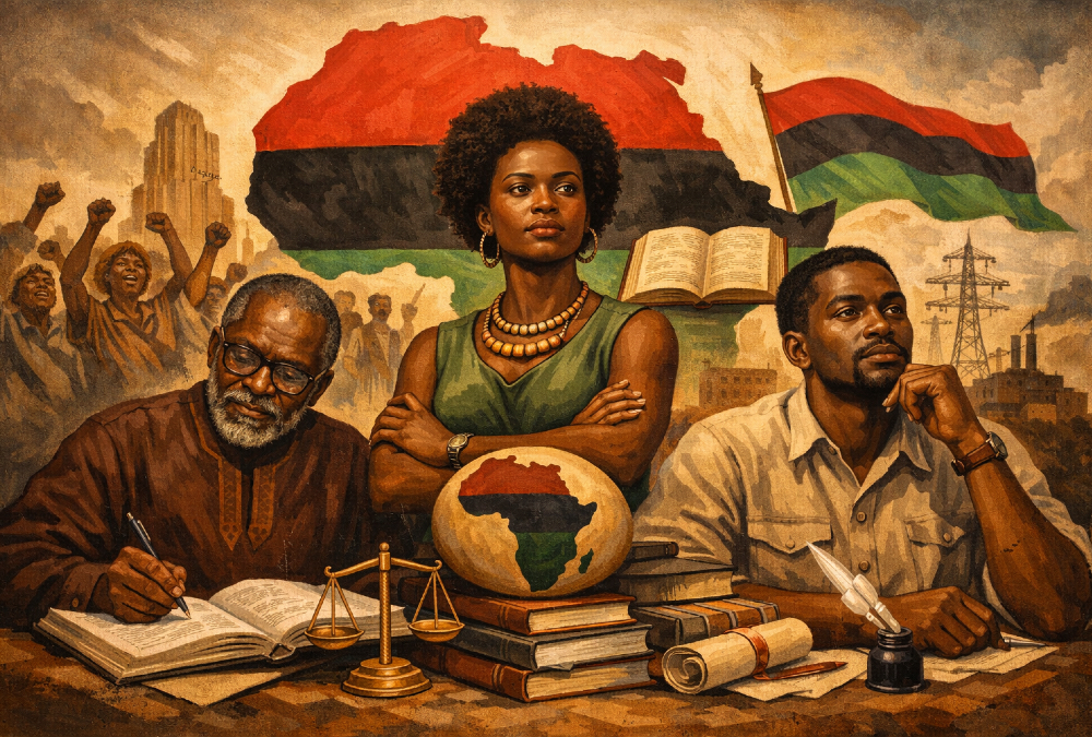 Illustration representing Pan-Africanism as a serious African intellectual movement rooted in lived experience, unity, and political agency.