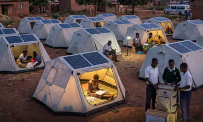 Portable solar-powered tent designed by Ugandan students