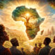 Illustration of Africa’s growth rooted in mindset and consciousness, symbolizing the continent’s journey from survival to self-defined progress and modernity.