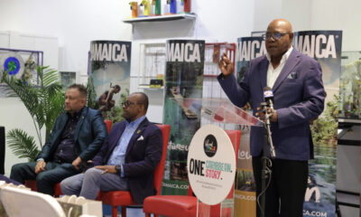 Minister Edmund Bartlett speaking at the Island SPACE Caribbean Museum