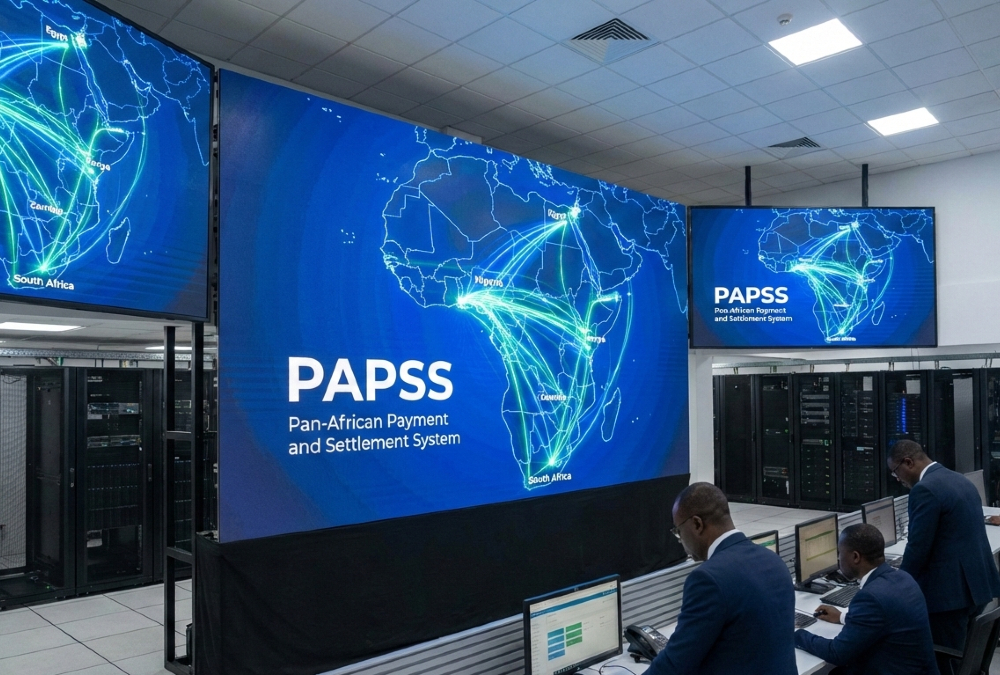 Digital payment infrastructure network connecting African countries through Pan-African Payment and Settlement System (PAPSS) system