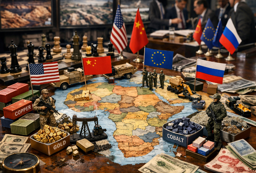 Image representing the complex geopolitics of the new Scramble for African resources.