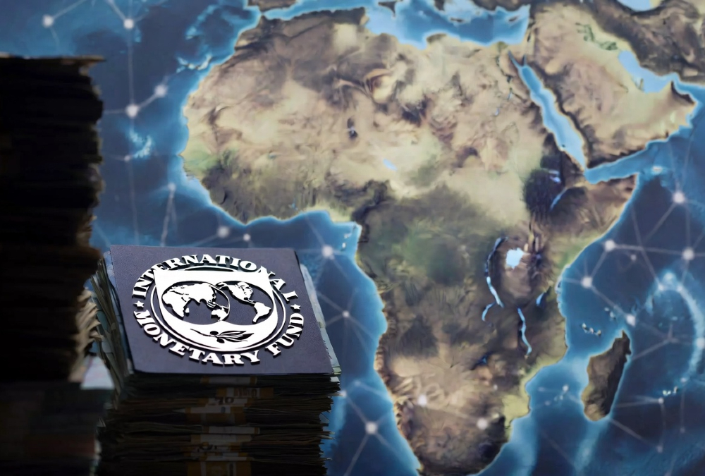 Conceptual image representing Africa's structural economic vulnerabilities and dependence on IMF financing.