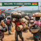 Informal traders crossing a West African border with goods