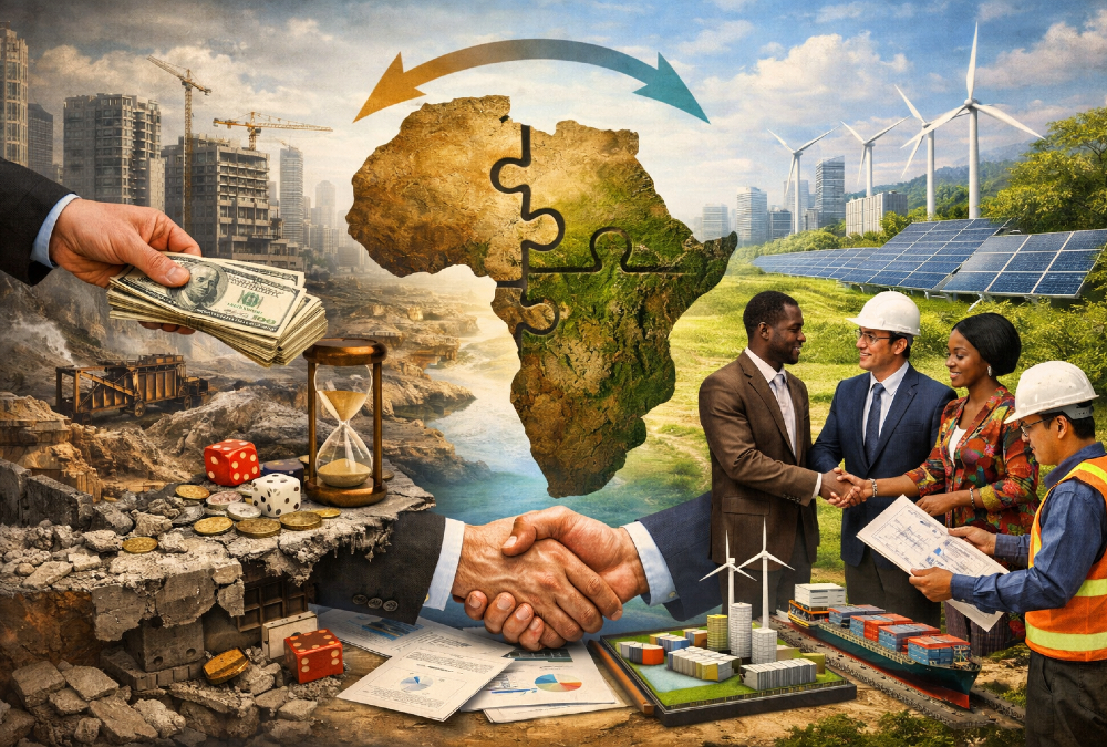 Illustration of Africa's strategic investment shift from opportunistic capital to structured, mutually beneficial partnerships.