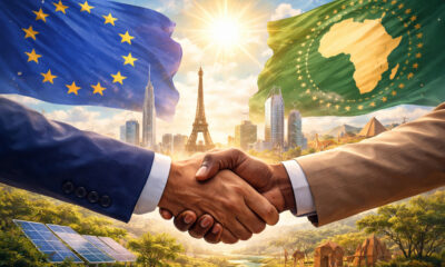 Symbolic imagery representing a future partnership between Europe and Africa.