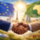 Symbolic imagery representing a future partnership between Europe and Africa.