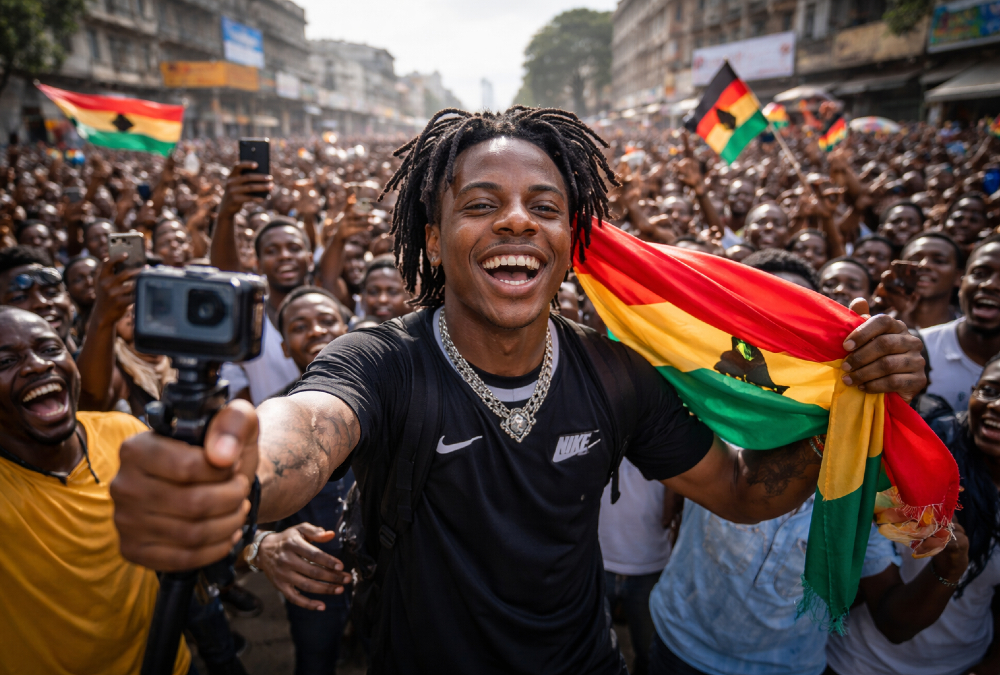IShowSpeed meeting locals during his 20-country Africa livestream tour, showcasing authentic cultural exchange and challenging outdated stereotypes about the continent.
