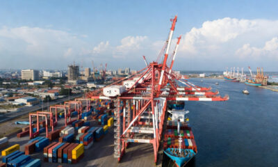 African port with cargo cranes and ships illustrating Chinese investment transforming global trade infrastructure.