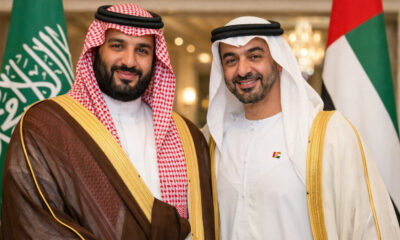 Crown Princes Mohammed bin Salman and Mohammed bin Zayed, representing the Saudi-UAE alliance under strain.