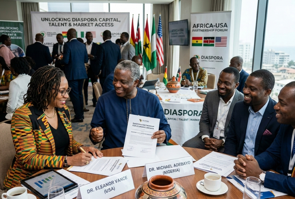 Black American and African business leaders partnering to unlock diaspora capital, talent, and market access