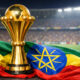 AFCON 2028 logo or trophy graphic representing Ethiopia's bid to host the prestigious African football tournament.