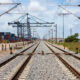 Railway infrastructure connecting African port to interior production zones