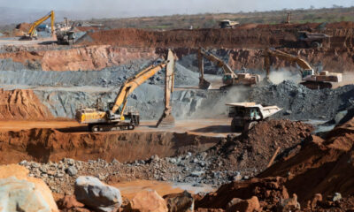 African mining site extracting critical minerals like cobalt and rare earths