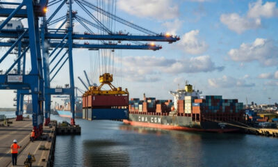 Container ships at South African port facilitating China-Africa trade