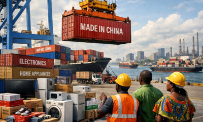 Africa importing finished goods containers at port - economic rationale for import dominance over local manufacturing