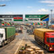 Illustration of cross-border trucks and supply chains symbolizing the growth of intra-African regional trade.