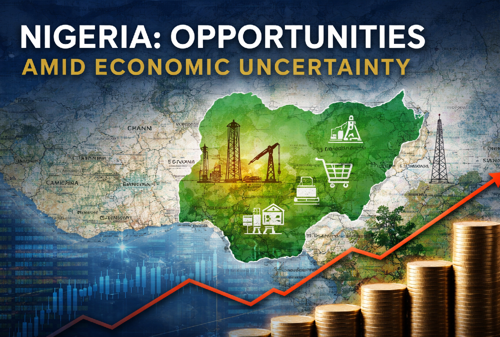 Map of Nigeria highlighting investment opportunities and economic uncertainty in Africa’s largest market.