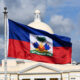 Haitian flag over government building in Port-au-Prince