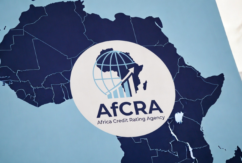 Illustration of the Africa Credit Rating Agency (AfCRA) symbolizing Africa’s financial sovereignty and independent credit ratings for African nations and businesses.