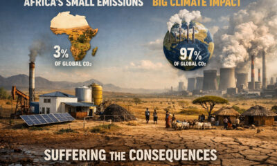 Small industrial foot print in Africa highlighting Africa's minimal contribution despite bearing disproportionate climate change impacts